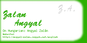zalan angyal business card